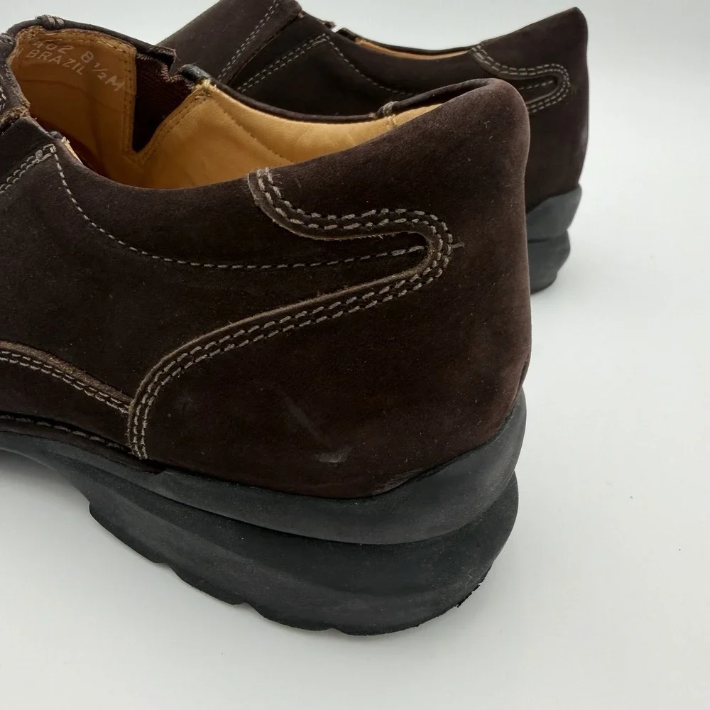 Johnston & Murphy Chocoate Brown sheepskin slip-on loafers Mens 8.5 20-7462 shoe